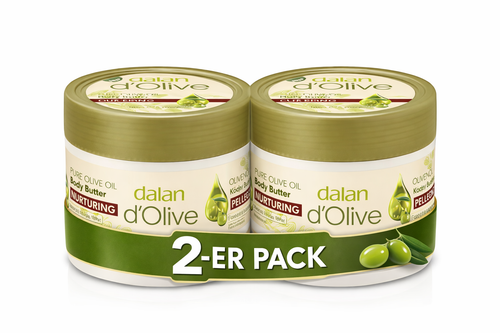 2er-Pack Dalan d’Olive Body Butter mit Olivenöl & Shea Butter – 2 x 250 ml