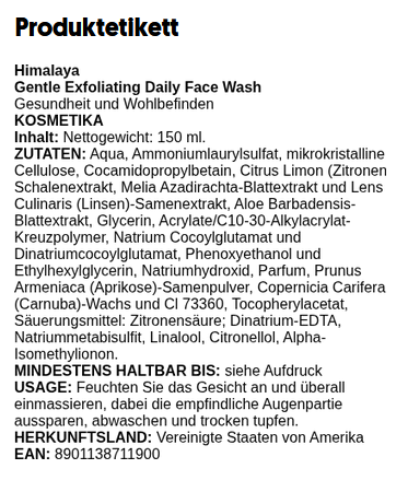 Gentle Exfoliating Daily Face Wash - 150 ml.