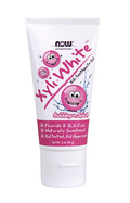 Tube of Now Solutions Kiki White Kids Toothpaste Gel on a white background
